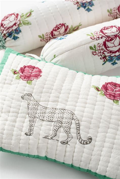 Set of 3- Baby Cheetah Muslin Bolsters & Pillow Set