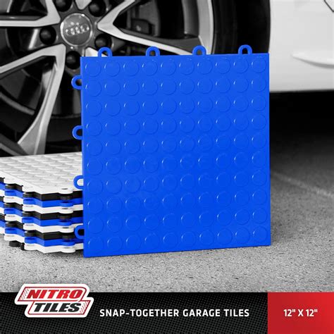 Buy IncStores ⅜ Inch Thick Nitro Interlocking Garage Floor Tiles ...