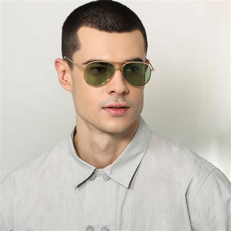 Buy Gold Green Full Rim Aviator John Jacobs JJ Tints JJ S12805-C2 ...