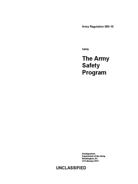 Ar 385-10 Army Safety Program | PDF | Occupational Safety And Health ...