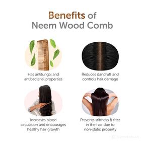 Order 100% Pure Neem Wood Comb Online India | Satopradhan