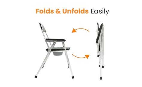 ARCATRON by Frido® | Foldable Anti-Slip Shower Commode Chair for Toilet ...
