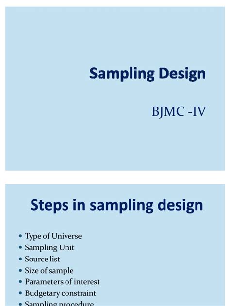 Sampling Design | PDF | Sampling (Statistics) | Stratified Sampling