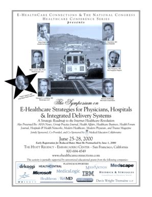 Fillable Online EHealthCareBrochure copy - Health Care Conference ...