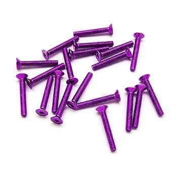 20pcs M3 Countersunk Screws 6063 Aluminum Hex Socket (Anodized Colors ...