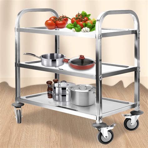 Buy tonchean 37x20x37 inch 3-Tier Stainless Steel Utility Cart ...