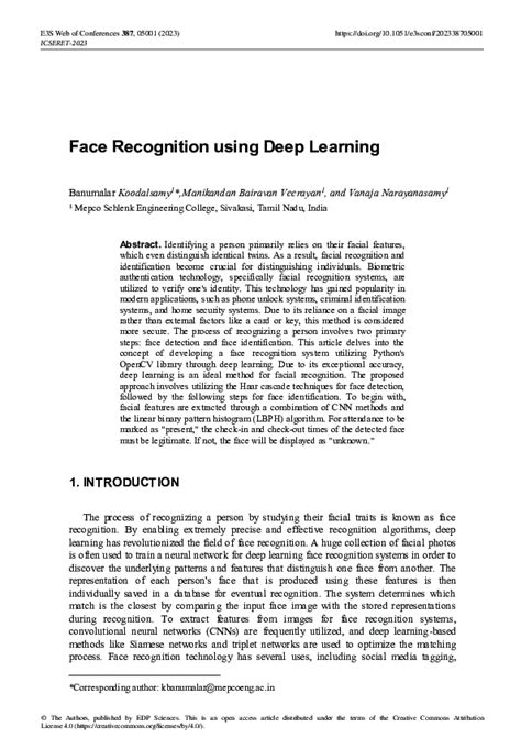 Image result for Face Recognition Using Deep Learning
