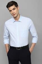 Buy Men Blue Slim Fit Stripe Full Sleeves Formal Shirt Online ...