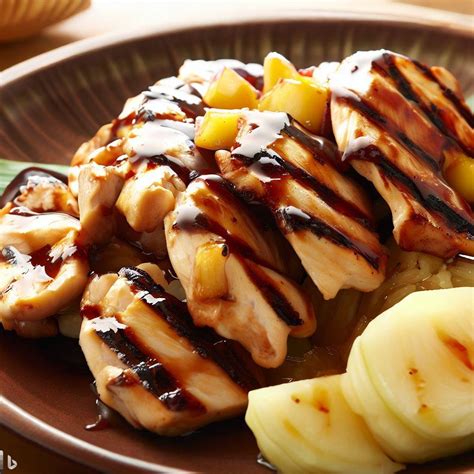 Grilled Chicken and Pineapple with Teriyaki Sauce