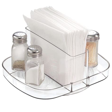 Buy iDesign Linus Plastic Lazy Susan Napkin and Condiments Turntable ...
