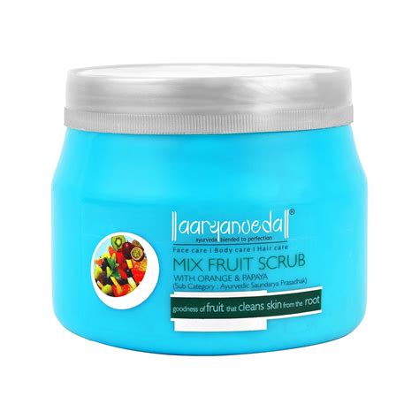 Buy Aryanveda Mix Fruit Face Scrub For All Skin Types, Exfoliates ...
