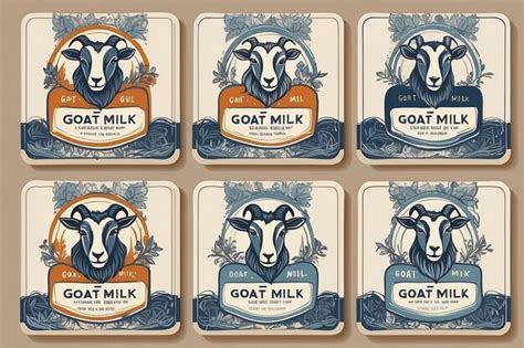Goat milk soap label design hand drawn goat milk labels and patterns ...
