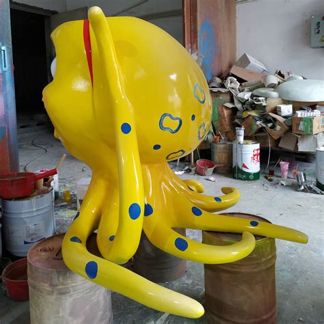 章鱼卡通玻璃钢公仔的制作过程|纯艺术|雕塑|造物学院 - 原创作品 - 站酷 (ZCOOL)
