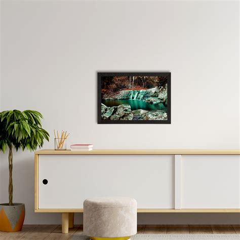 Beautiful Scenic Waterfall View Satin Matt Texture UV Art Painting ...