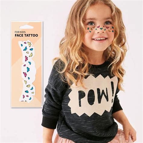 Buy Ooopsiun Face Temporary Tattoos for Kids - Cartoon Butterfly Fruit ...