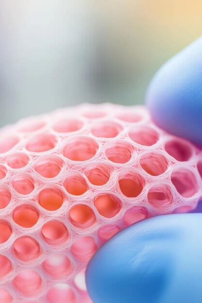Intricate honeycomb structure captured in a closeup during a scientific ...