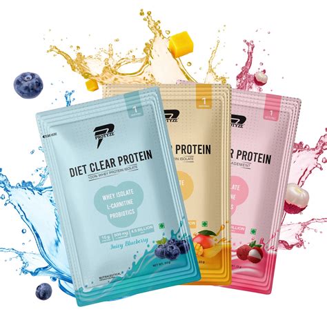 Protyze Diet Clear Protein Assorted Pack | Weight Management Trial Pack ...