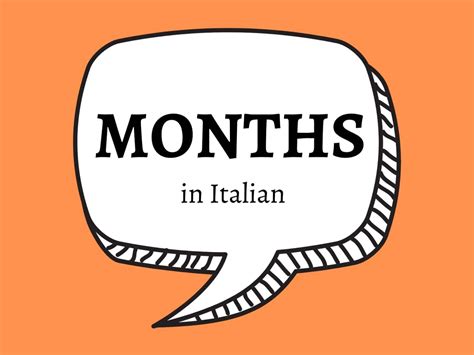 MONTHS in Italian - Getting To Know Italy