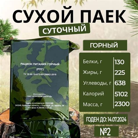 ИРП горный усиленный суточный армейский сухой паек сухпай военный ...