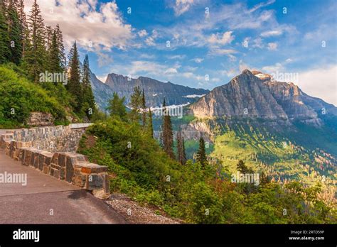 Early morning light on Going to the Sun Road in Glacier National Park ...