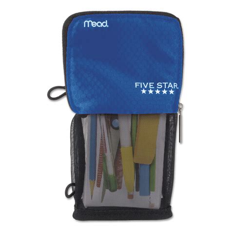 Five Star Stand 'N Store Pencil Pouch, 4 1/2 x 8, Cobalt | OfficeSupply.com