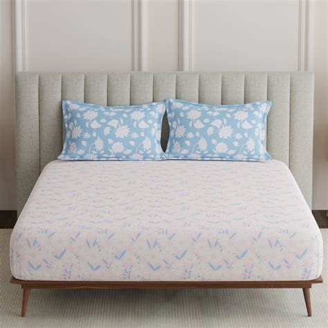 Buy BOUTIQUE LIVING Embrace Cotton 152TC Floral Print 3Pcs King Fitted ...