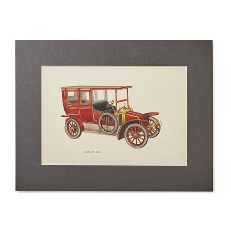 Vintage Car - Renault,1906 Painting – Unlocked Studio