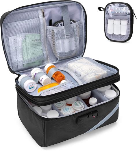 Amazon.com: Trunab Medicine Storage Bag with Combination Lock, Lockable ...