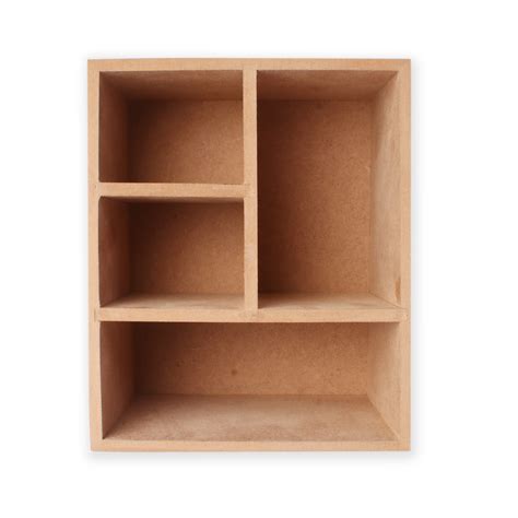 Mdf Multi Compartment Table Organizer L17 X W14Cm Approx 5.5Mm Thick 1 ...