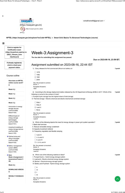 Week3 - nhj - X NPTEL (swayam.gov/explorer?ncCode=NPTEL) » Smart Grid ...