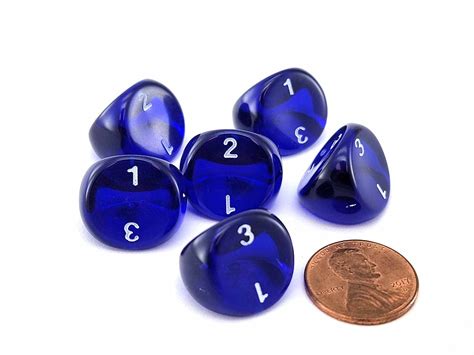 D3 Dice, Translucent 3-Sided Dice, 6 Pieces - Choose your — Pippd