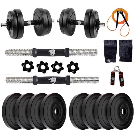 BULLAR Adjustable Dumbbells Set 8 Kg to 20 Kg with Pair of Dumbbell ...