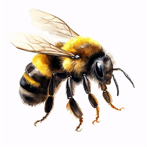 Watercolor Bumblebee Clipart: 10 JPG Images, Commercial Use (Instant ...