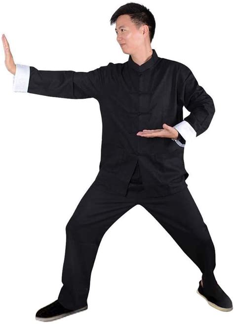 BooW Men's Cotton Linen Kung Fu Suit Chinese Martial Arts India | Ubuy