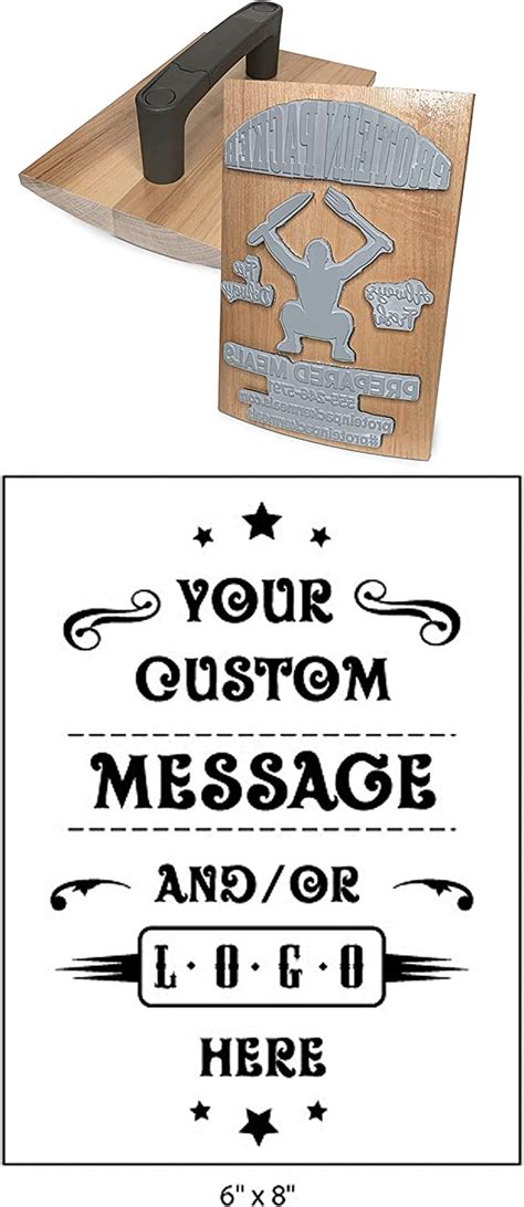Buy 6 x 8 Extra Large Custom Rocker Mount Wood Hand Rubber Stamp with ...