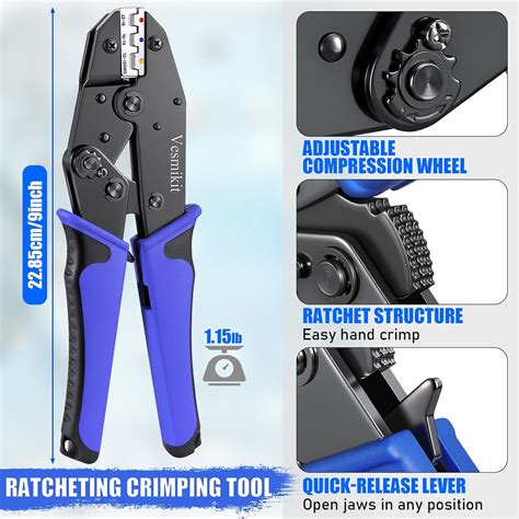 Vesmikit Crimping Tool Set 6PCS - Ratchet Wire Crimping Tool India | Ubuy