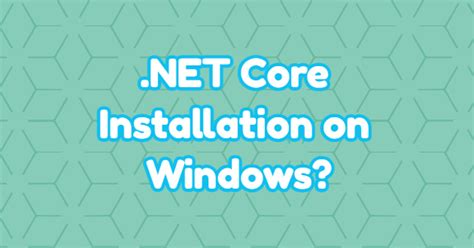 Net Core Installation 的图像结果