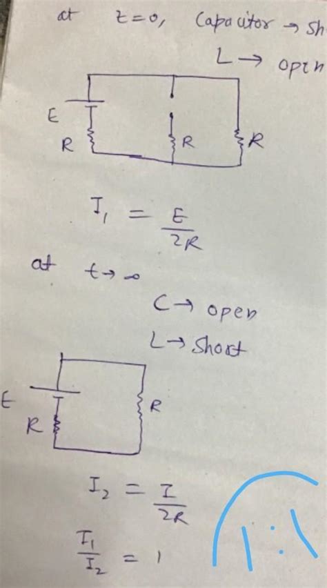 the switch shown in the circuit is closed at t=0. The current drawn ...