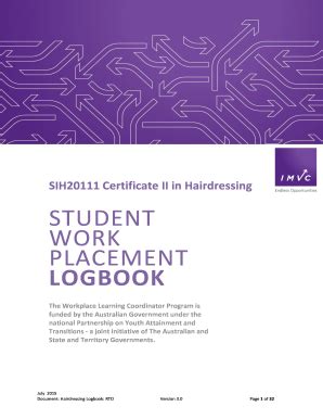 AU IMVC SIH20111 Certificate II in Hairdressing 2015-2026 - Fill and ...