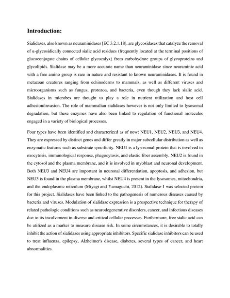 Using Bioinformatics Databases and Tools - Introduction: Sialidases ...