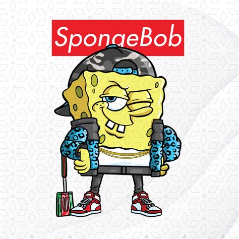 Spongebob Squarepants Supreme Logo Png, Sublimation Designs | Inspire ...