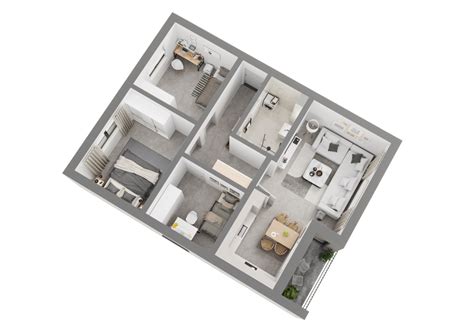 Stan br.1 - 74.04 kvadrata - Nordin gradnja