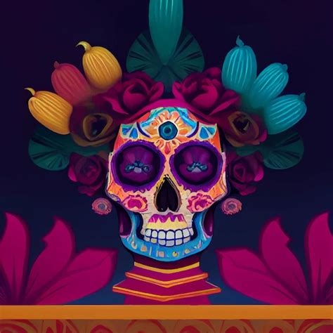 Beautiful illustration of the day of the dead typical altar of the day ...