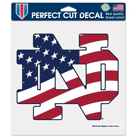 NCAA Notre Dame 11169115 Perfect Cut Color Decal, 8" x 8", Black ...