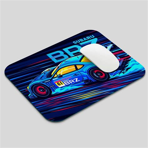 Stylish Subaru BRZ Blue RacingAbstract Fluid Art Mouse Pad - Premium ...