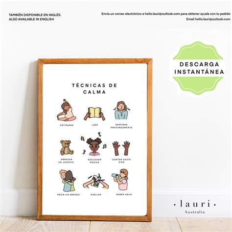 Spanish Calming Techniques for Kids Poster - Póster de Técnicas de Cal ...