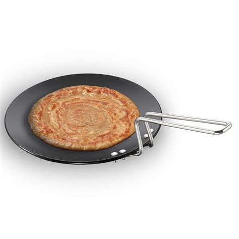 Buy Hawkins Futura 28 cm Tava, Hard Anodised Tawa with Stainless Steel ...