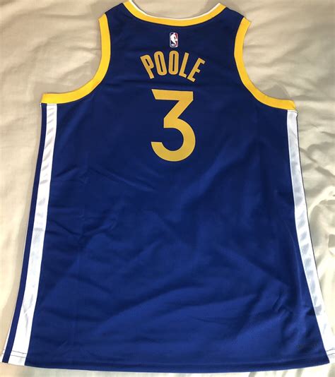 Nike NBA Golden State Warriors Icon Edition Blue Jordan Poole Jersey ...