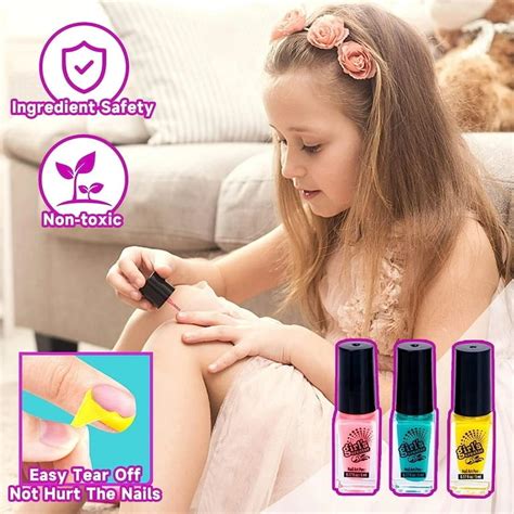 Kids Nail Art Studio Kit | DIY Nail Salon Play Set (Non-Toxic & Safe ...