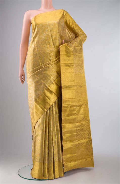 Gold Kanchipuram Tissue Silk Saree – Nalli Silk Sarees Pvt Ltd